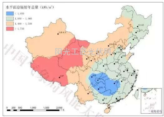 太阳能资源丰富,四川东部,重庆,贵州中东部,广西北部,湖南,湖北西部