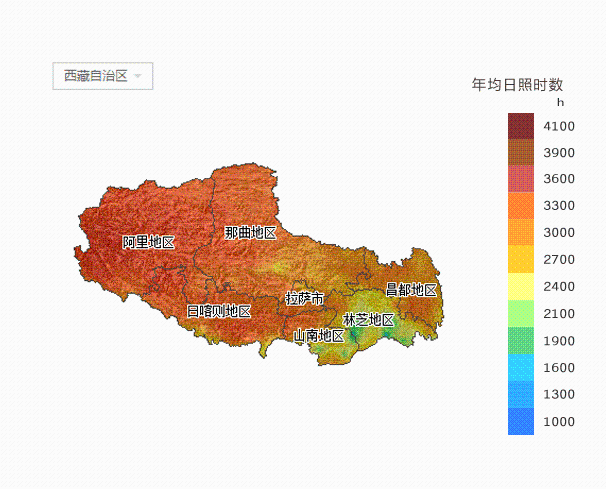 【收藏】西藏所属各市太阳能资源分布地图集锦