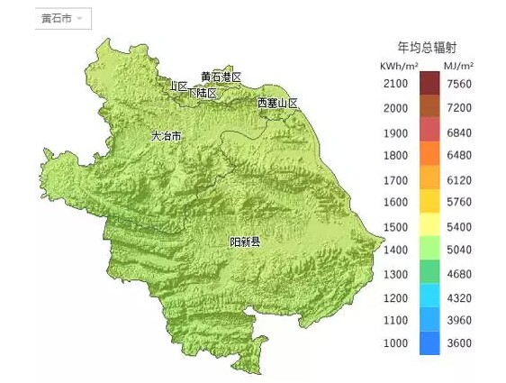 【收藏】湖北所属各市太阳能资源分布图出炉