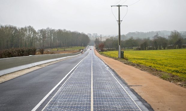 法国建成世界首条太阳能道路