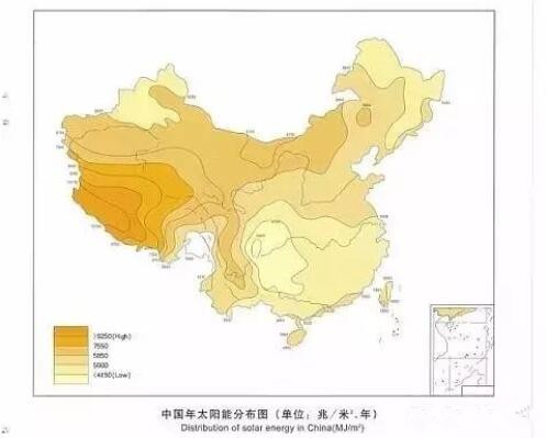 【必备】光伏电站:中国各个省份太阳能资源分布图集(下)